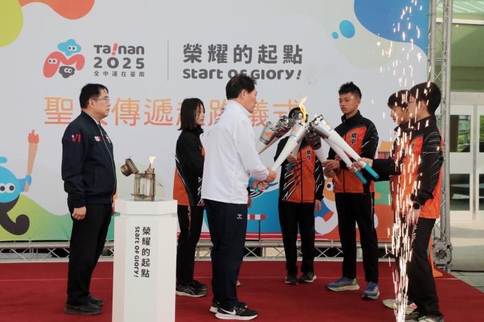 114年全中運聖火傳遞從台南啟程 市長邀民眾4月19-24日來觀賽