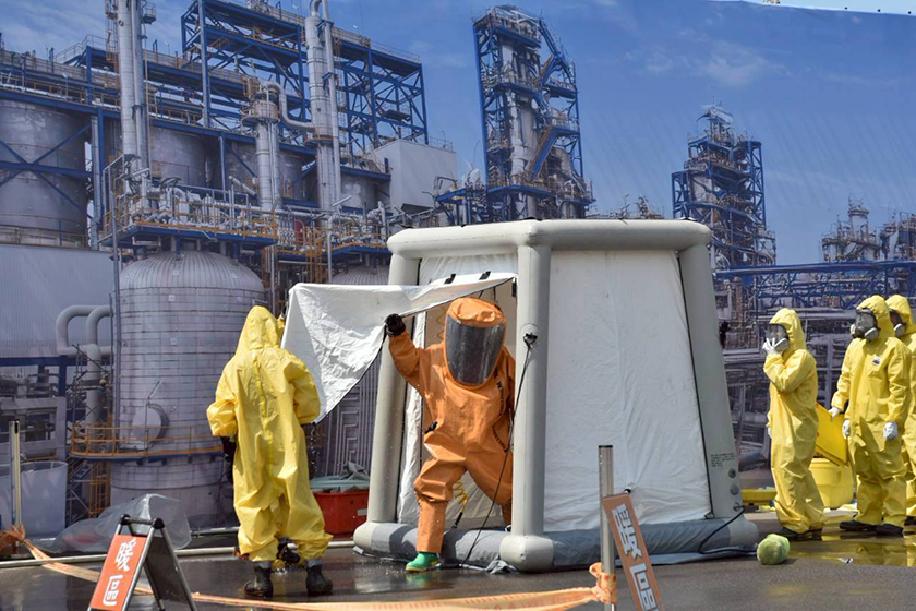 機器犬與救災機器人投入實兵演練　桃園高科技模擬化學災害應變 ...