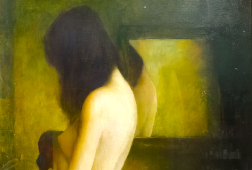 油畫藏品釋出｜高太永《浴室裸女》油畫　以